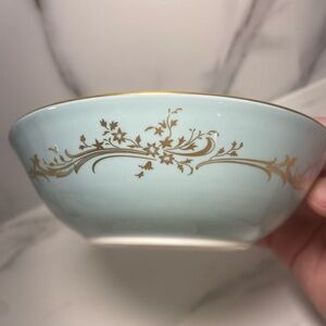 Two Royal Doulton Light Blue and Gold Bowls (2)
